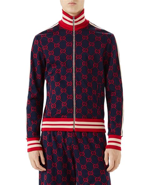 gucci gg jacquard jacket|gucci technical jackets for men.